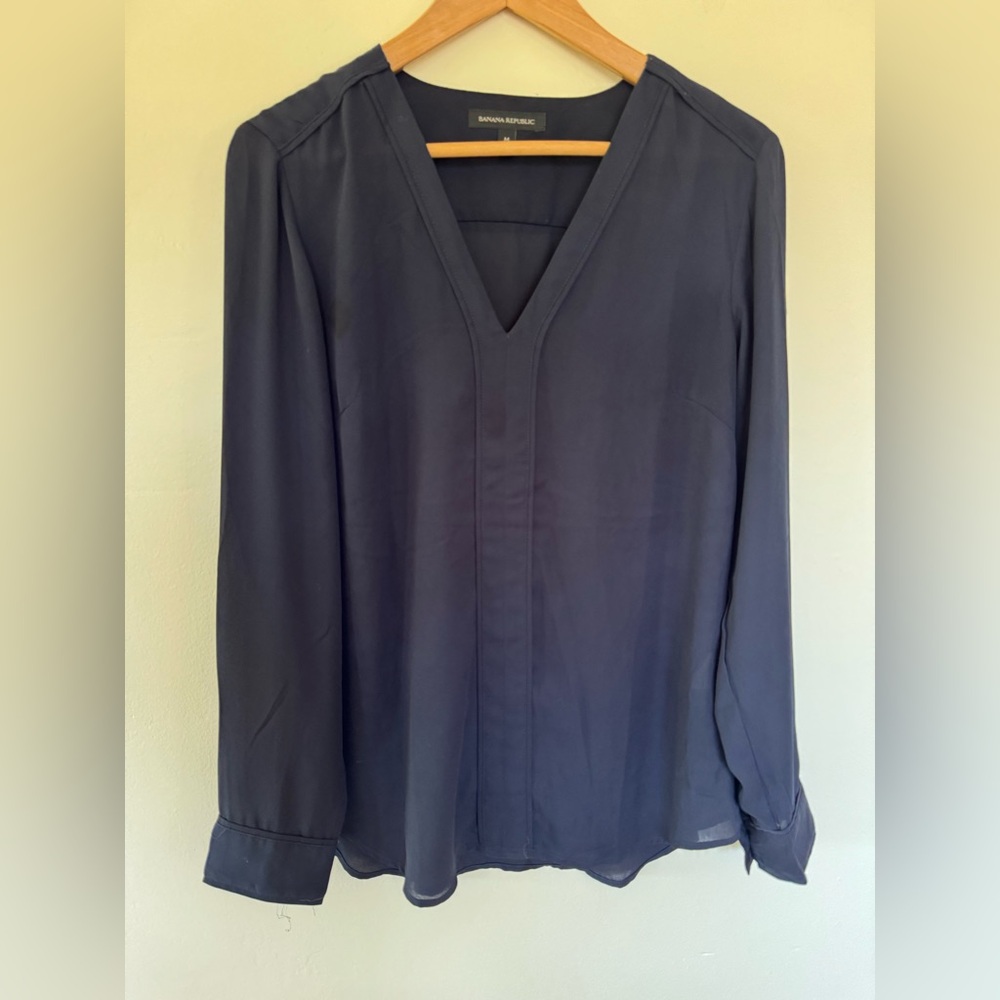 Banana Republic Blue Relaxed Fit Blouse